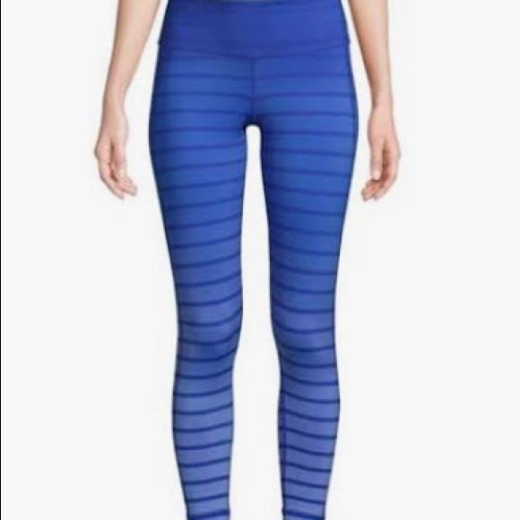VINEYARD VINES Royal Ocean Blue Dip Dye Stripe Performance Leggings - Picture 3 of 7